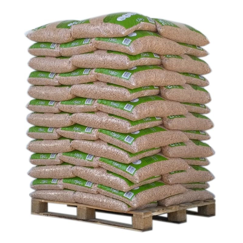 Palette de granulés de bois